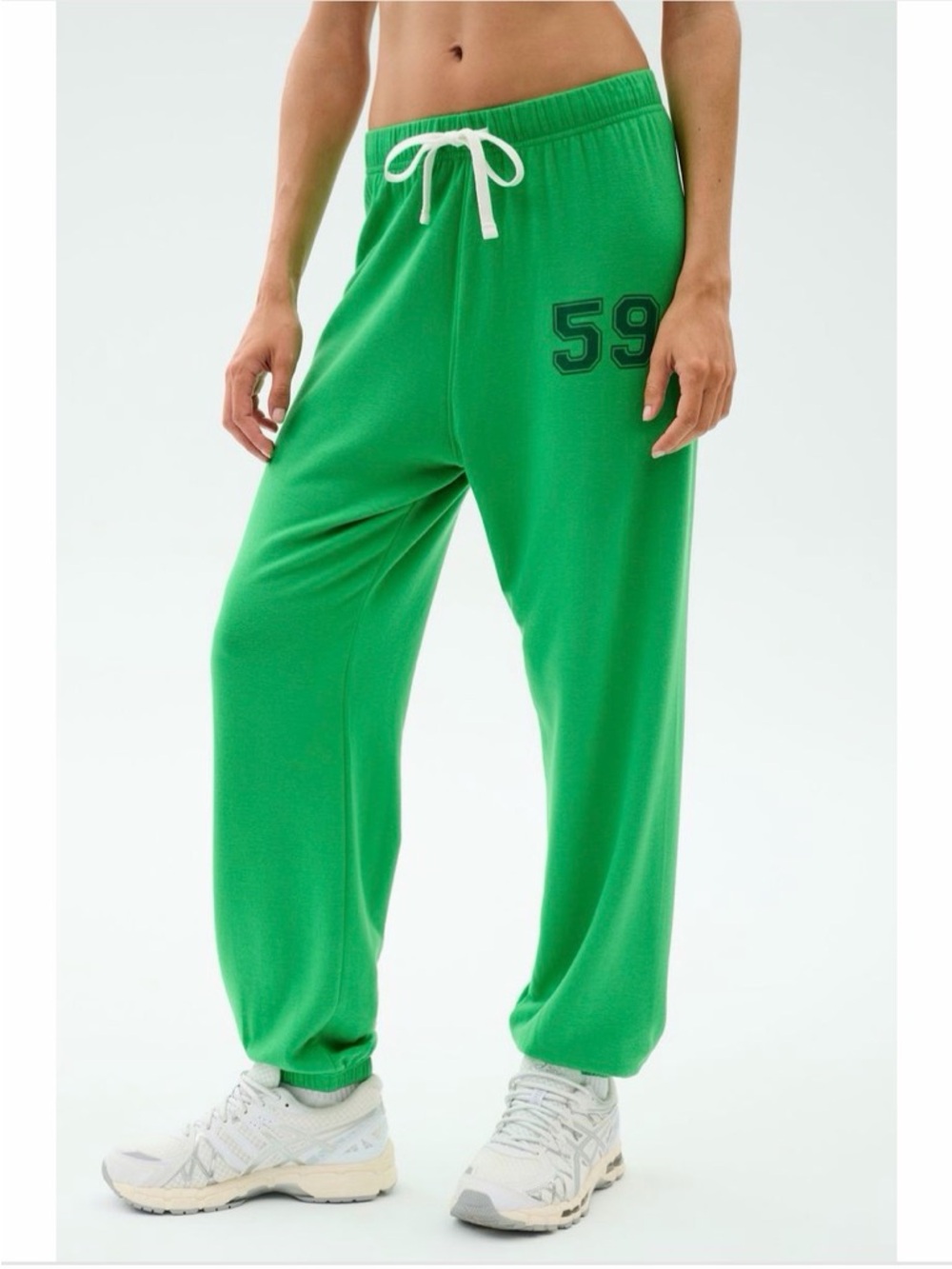 Splits59 Green Drawstring Sweatpants with '59' Detail